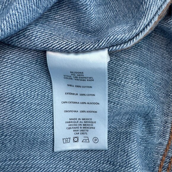 RE/DONE 70sβ Wide-Leg Jeans β Size 26 β Excellent Condition - Picture 14 of 14